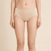 220015 蕾丝拼接真丝内裤